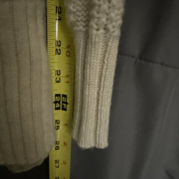 Smartwool Sweater Women's MEDIUM Cream Merino Wool High Cowl Neck - Picture 10 of 12